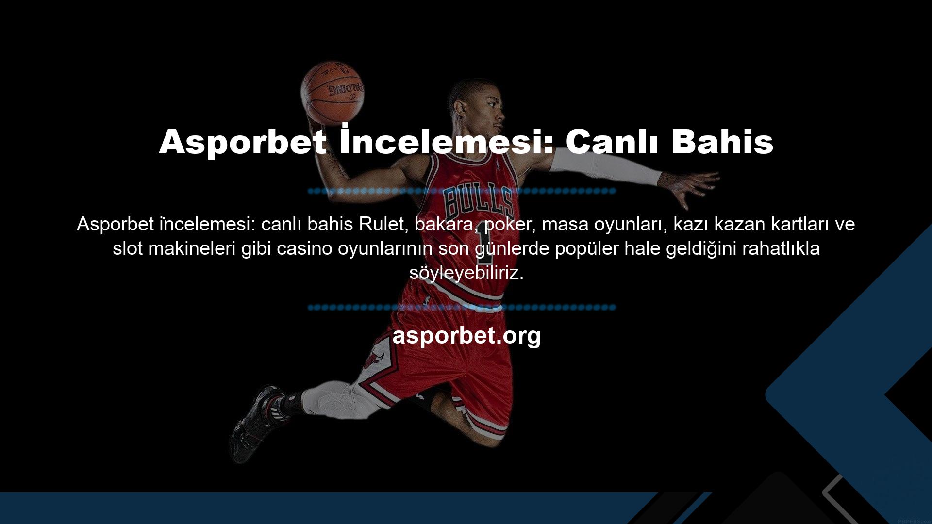Asporbet Casino web sitesi bunlardan biridir